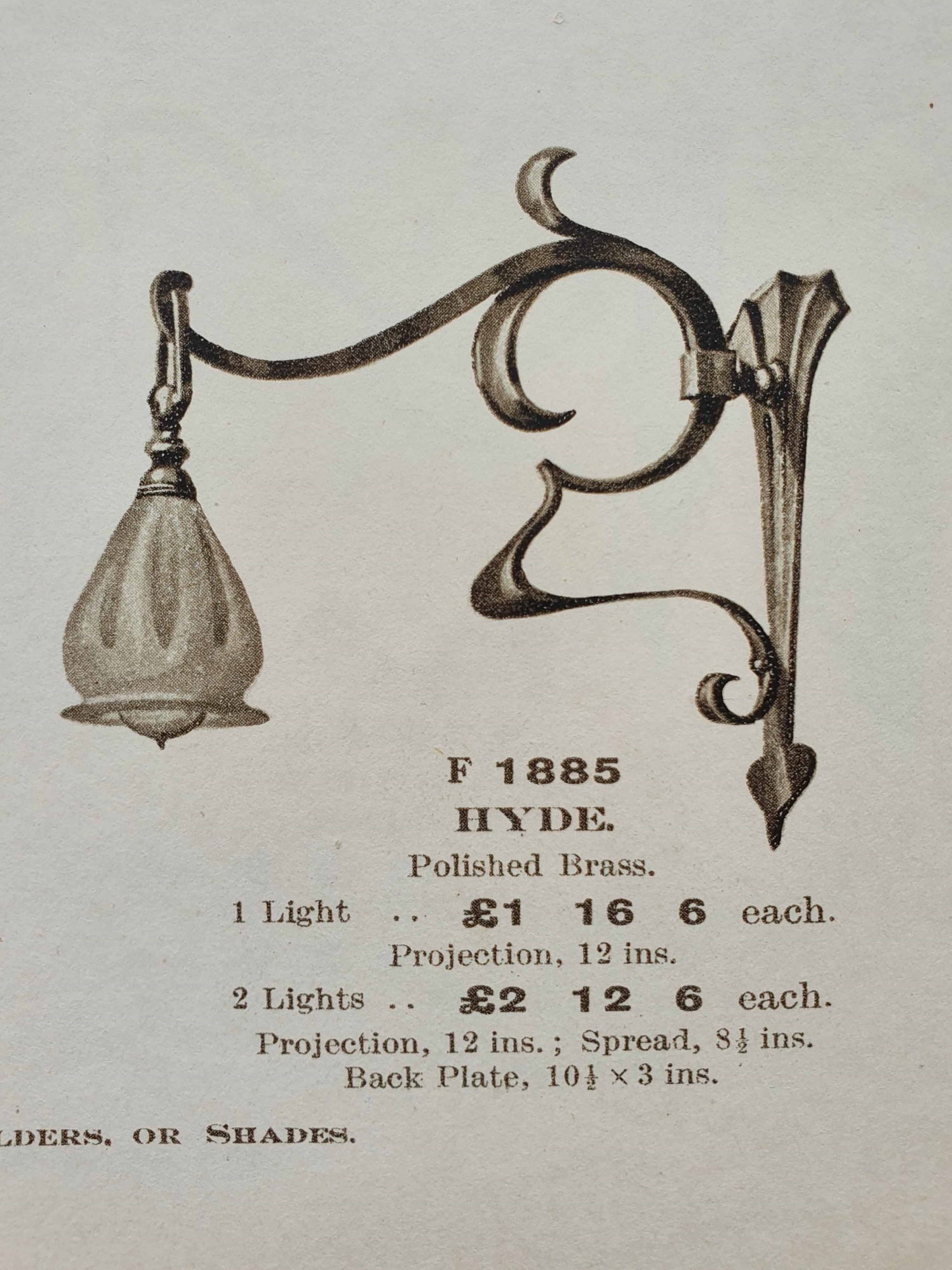 The General Electric Company (G.E.C) | 2 Art Nouveau Brass Wall Lights | England Early c.20th | SOLD - Image 8