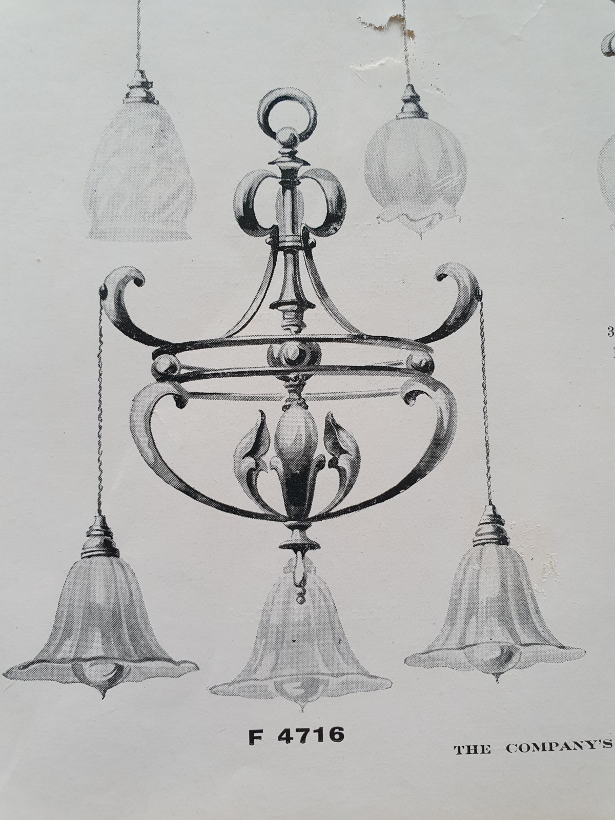 The General Electric Company (G.E.C) | 2 Brass Arts & Crafts Hanging Lamps | England c.1905 | SOLD - Image 6