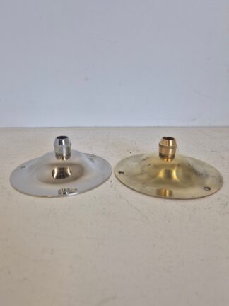 4in Diam Decorative Ceiling Plate with Cordgrip | 3.5in Diam Fix | Brass/Nickel