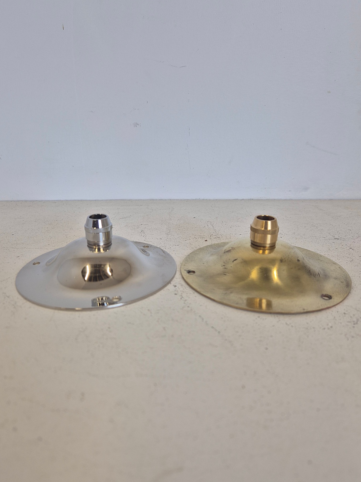 4in Diam Decorative Ceiling Plate with Cordgrip | 3.5in Diam Fix | Brass/Nickel