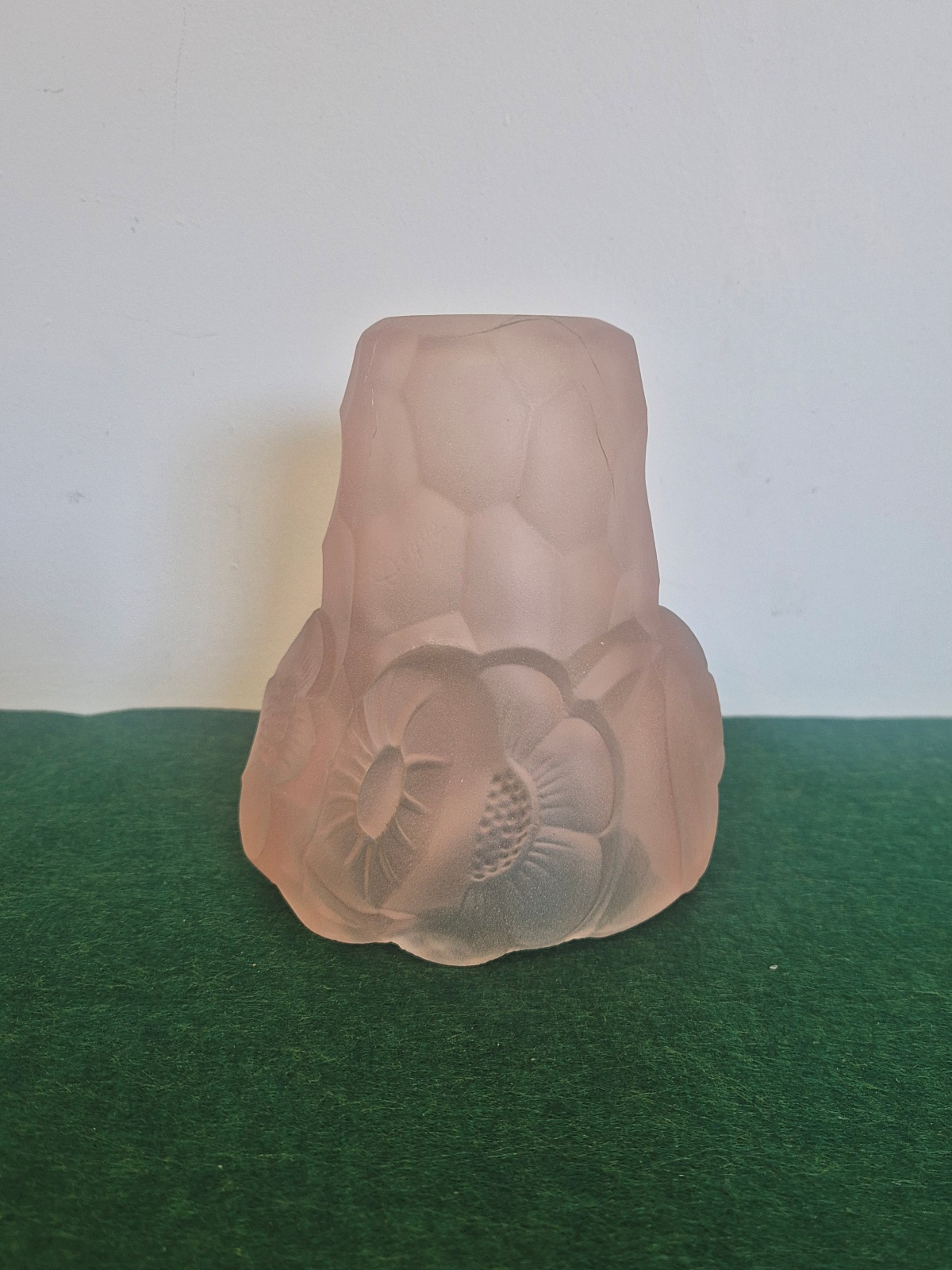 Verrerie D’art Degué | 3 Pink Art Deco Lampshades | Price for 1