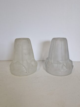 Verrerie D’art Degué | 2 Similar Art Deco Lampshades | France C.1930