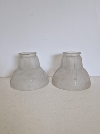 Verrerie D’art Degué | 2 Art Deco Lampshades | France c.1925