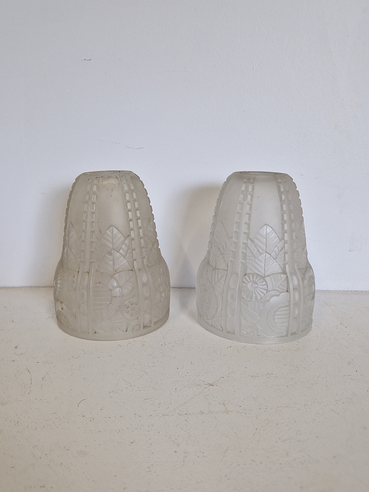 Hettier et Vincent, Paris | 2 Similar Art Deco Lampshades | France c.1925