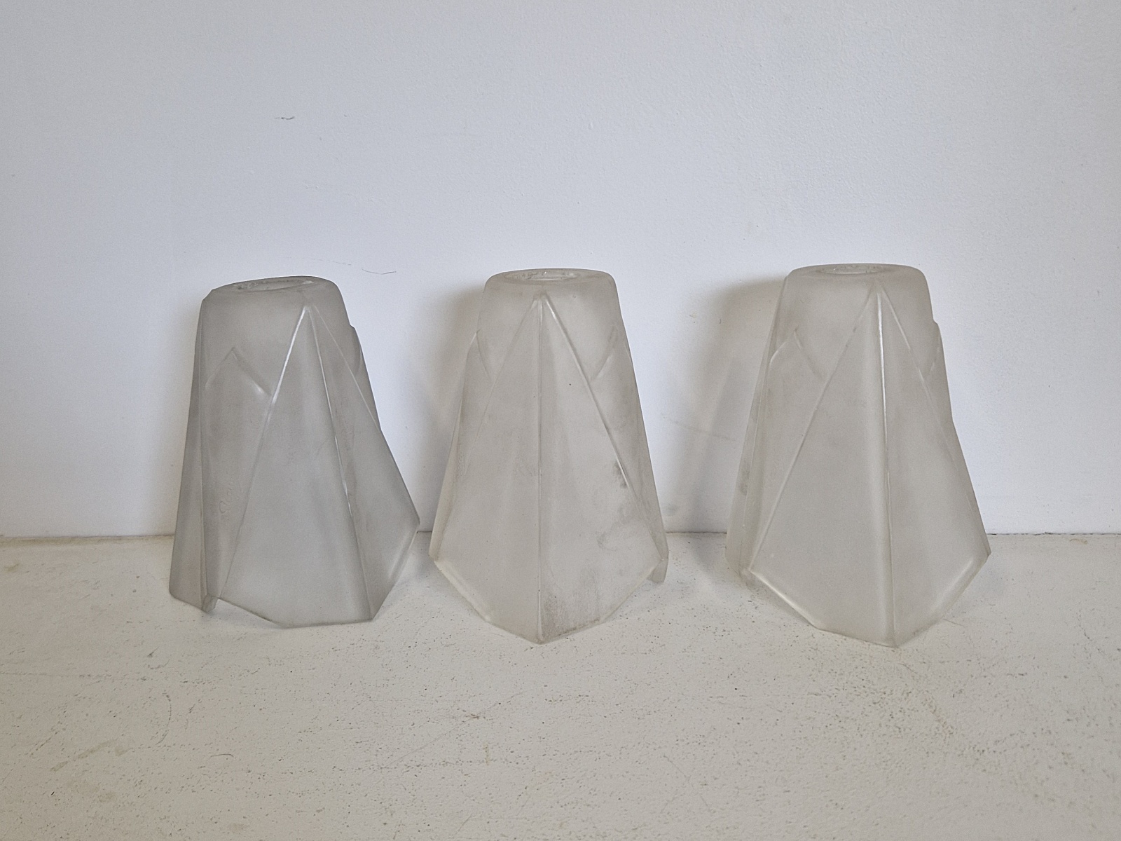 Verrerie D’art Degué | 3 Art Deco Lampshades | French c.1925