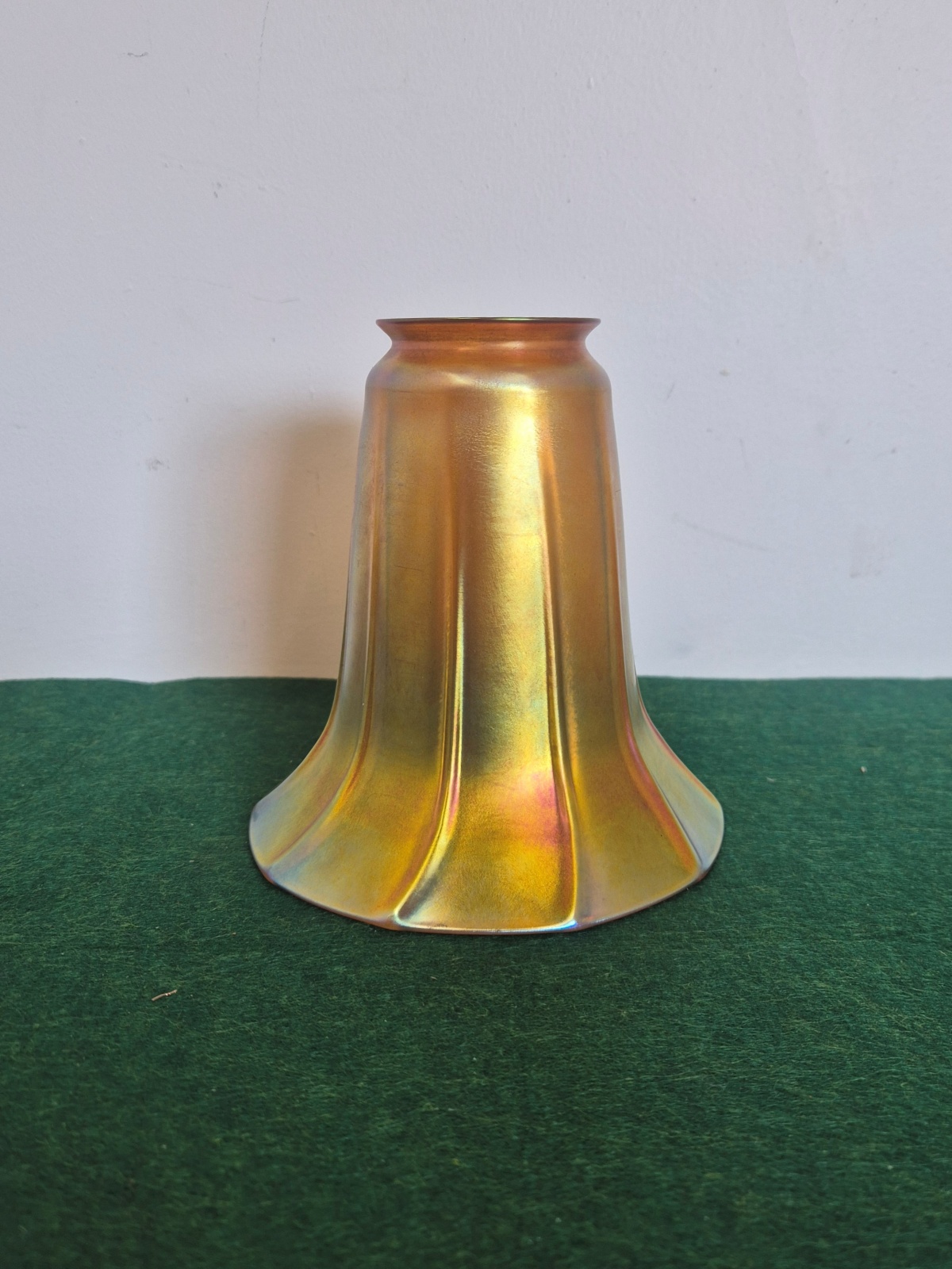 Quezal Art Glass | 2 Irridescent Lampshades | U.S.A c.1910