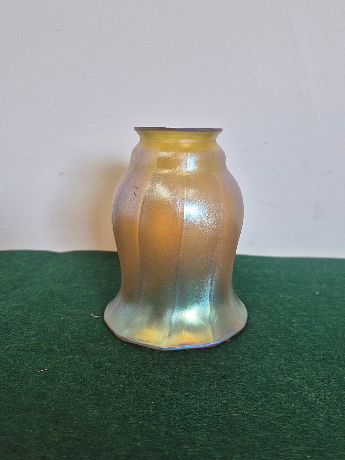 Lustre Art | 2 Irridescent Lampshades | U.S.A c.1910