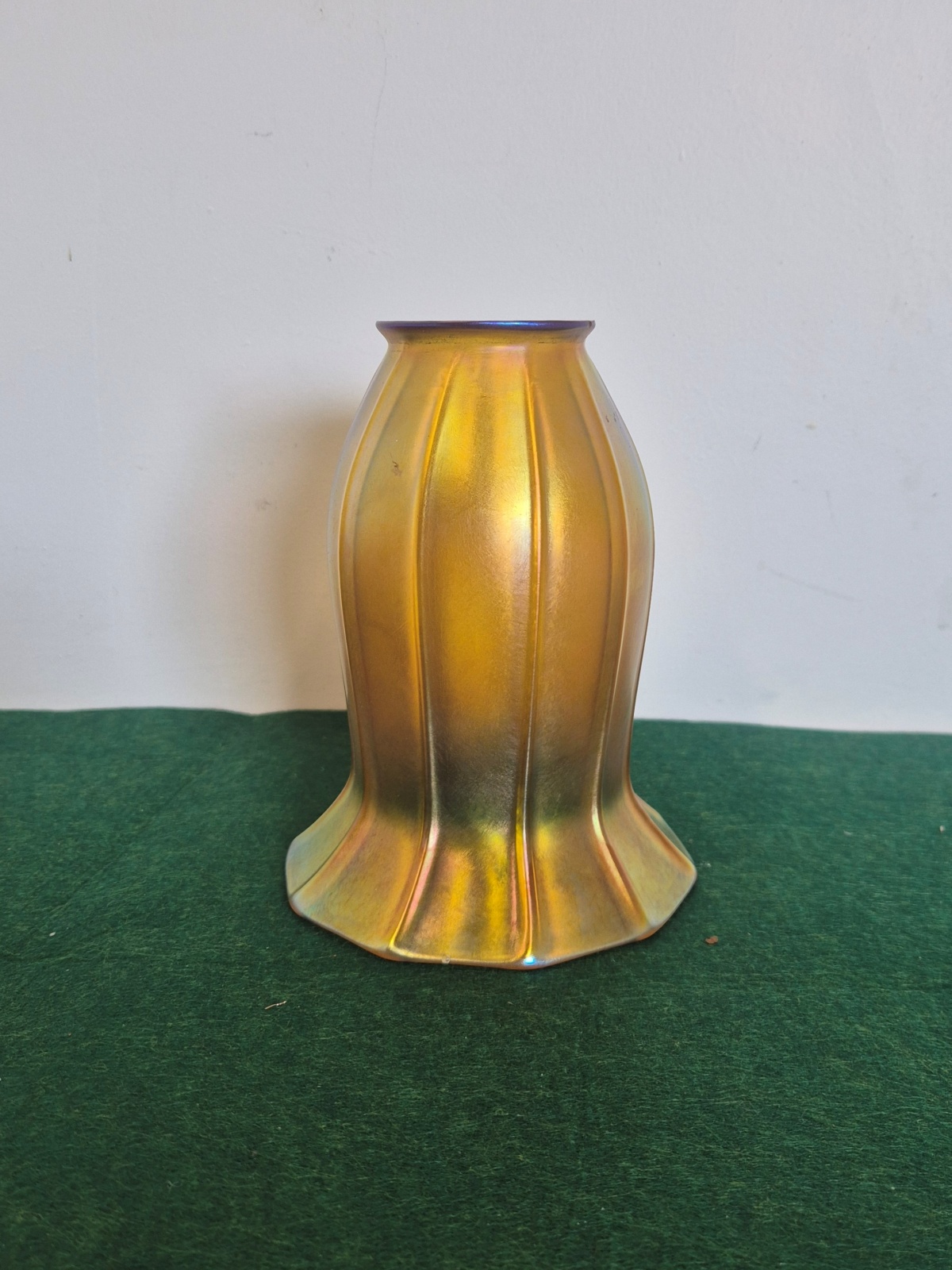 Quezal Art Glass | 2 Irridescent Lampshades | U.S.A c.1910
