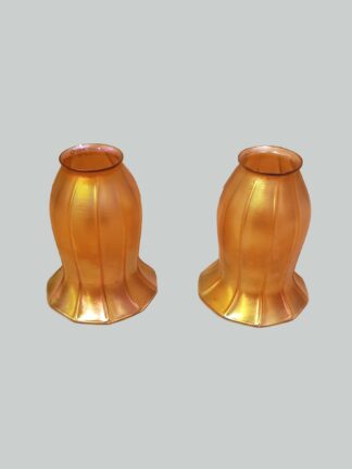 Quezal | 2 Irridescent Lampshades