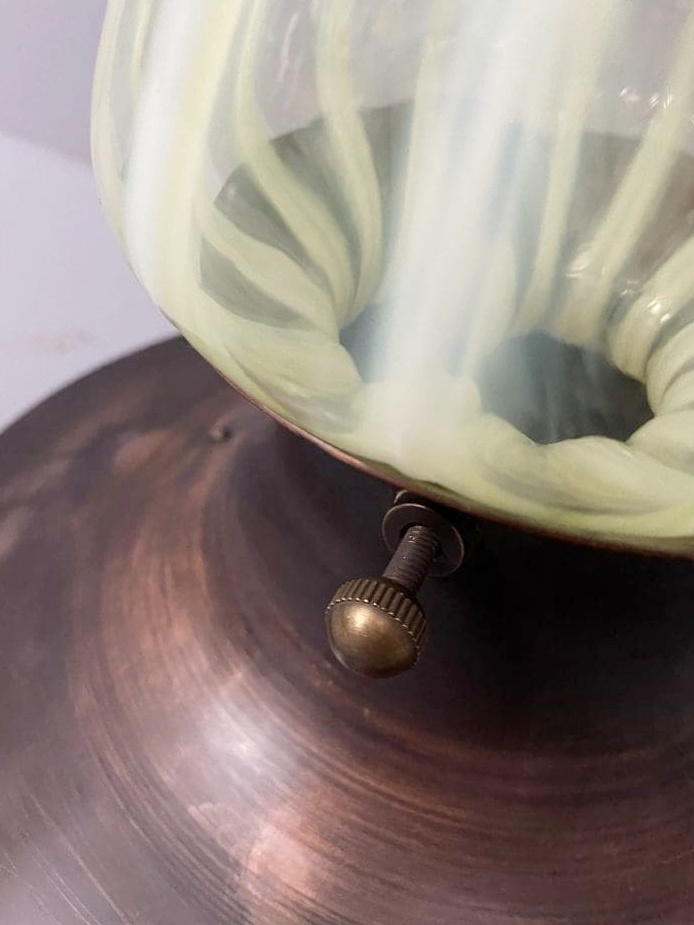 The Birmingham | Antique Copper Arts & Crafts Flush Mount | Concical-knop Lampshade - Image 3