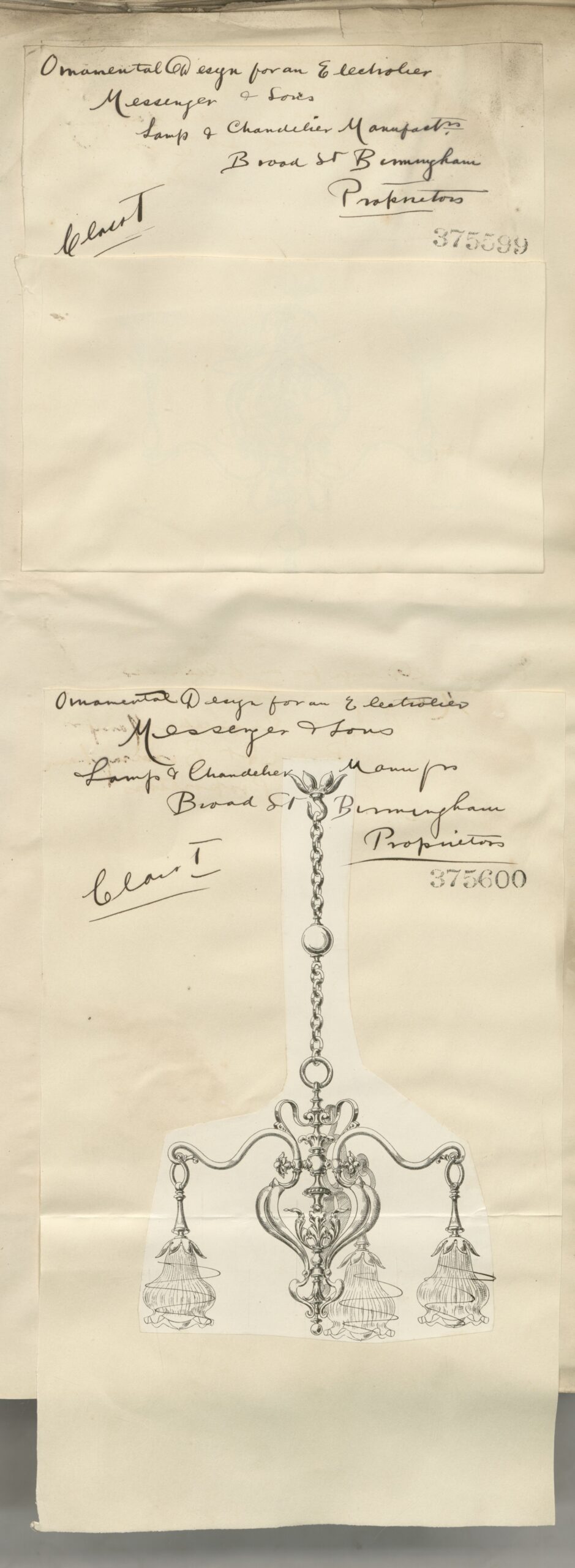 Samuel.S.Messenger & Sons, Birmingham | Cast-Brass Art Nouveau Electrolier | 1901 | SOLD - Image 10