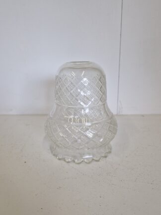 Cut-Glass lampshade | Elaborate Dome with Wave Lip