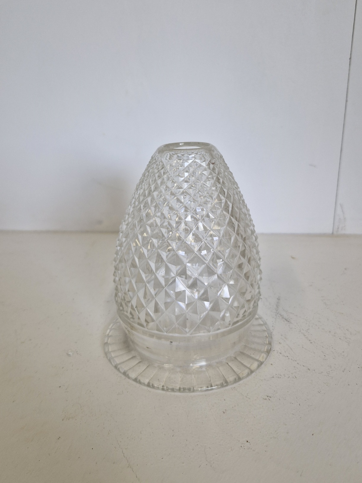 Cut-Glass Lampshade | Simple Dome with Flat Lip