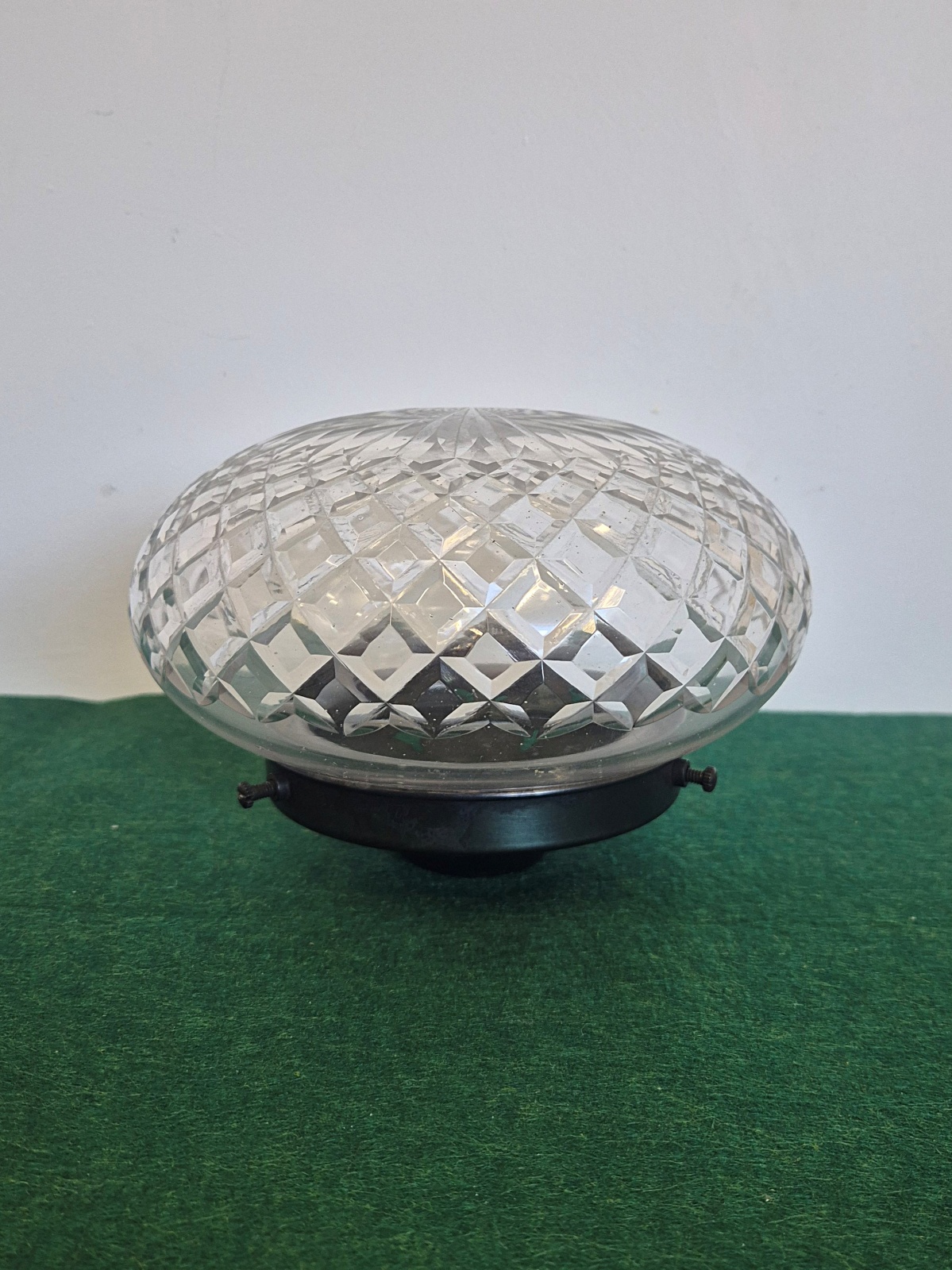 2 Rare Cut-glass Domed Lampshades | England c.1910