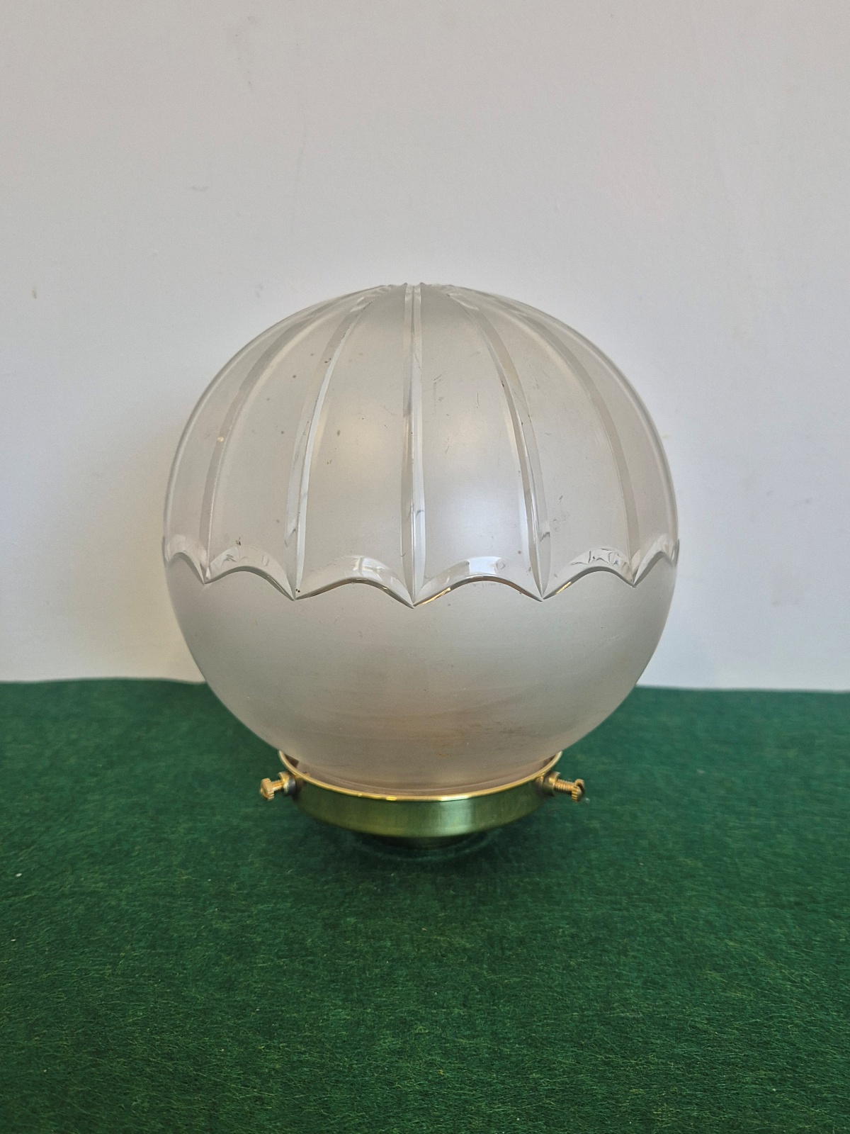 Frosted & Cut-glass Globe Shade | England c.1910