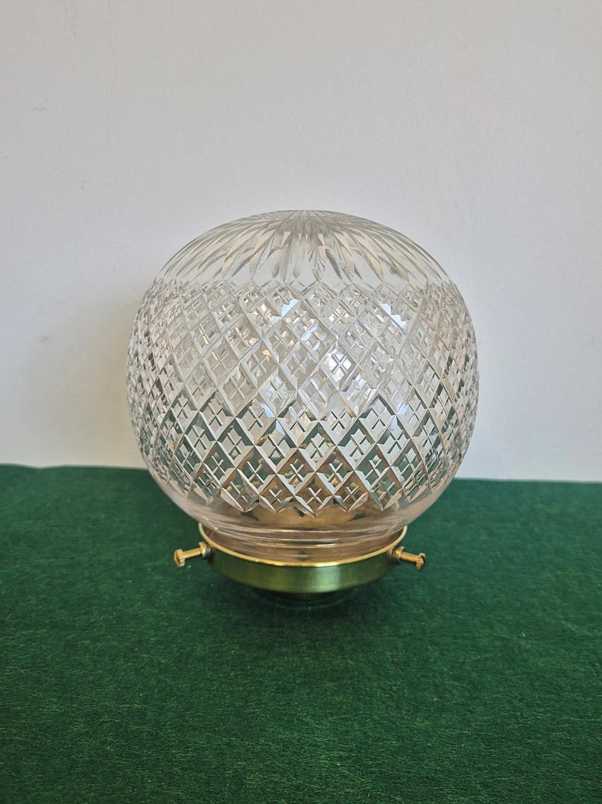 3 Cut-glass Globe Lampshades | England c.1910