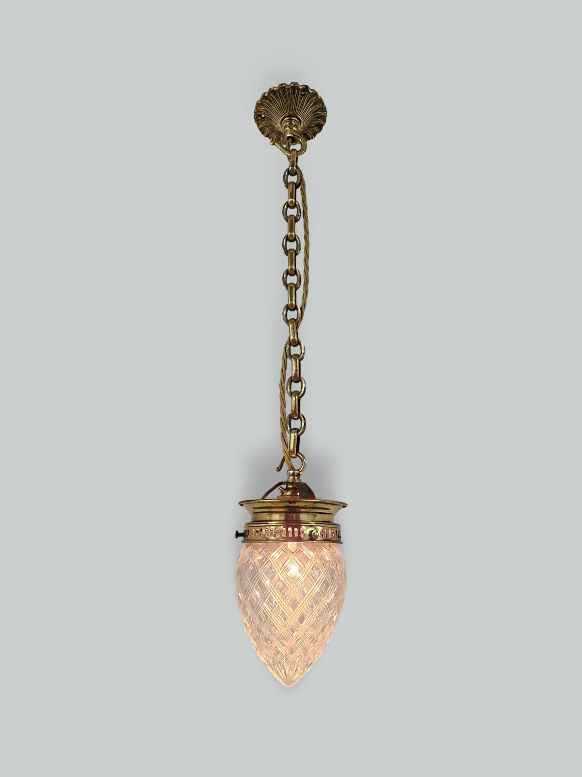 Unsigned | Cut-glass Pineapple Lantern | England c.1900