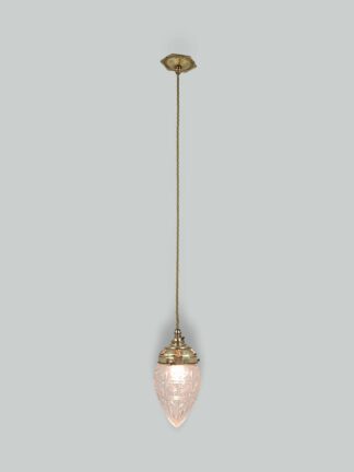 Unsigned | Cut-glass "Pineapple" Pendant Lampshade | England c.1905