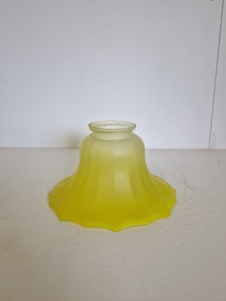 Very Good Quality Yellow Satin-Glass Lampshade