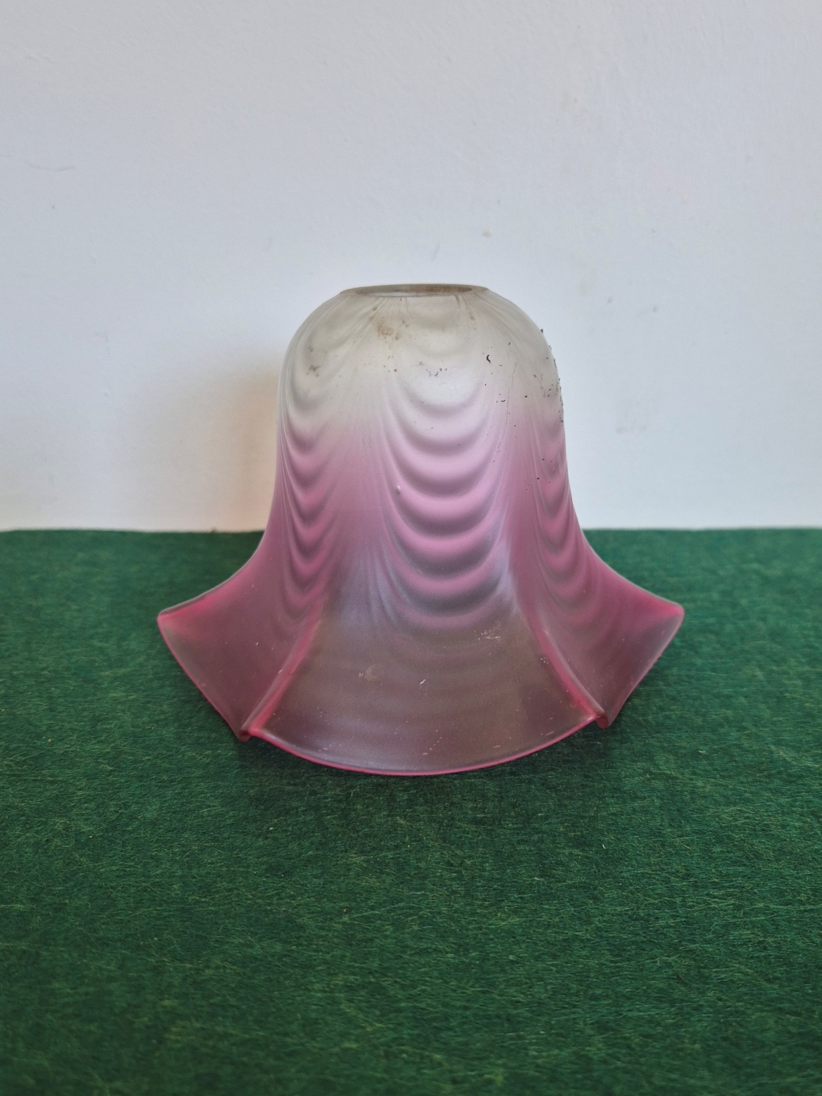 Thomas Webb | Small Cranberry Satin-glass Lampshade | England c.1910