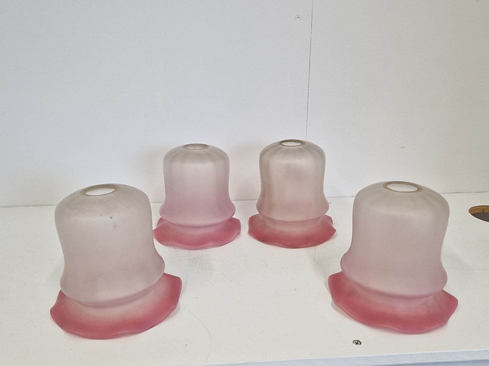 4 Burmese Style Pink & Satin Lampshades | Price for 1