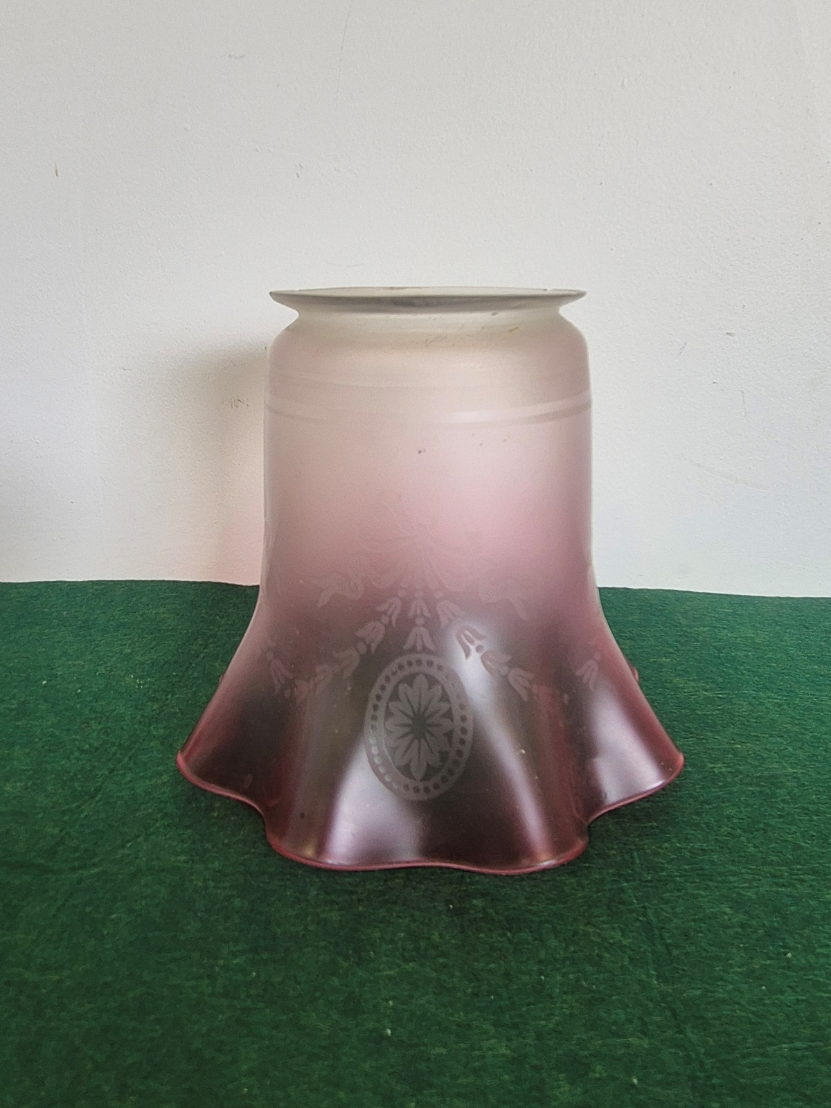 John Walsh Walsh | Cranberry Gas Lampshade | English c.1900
