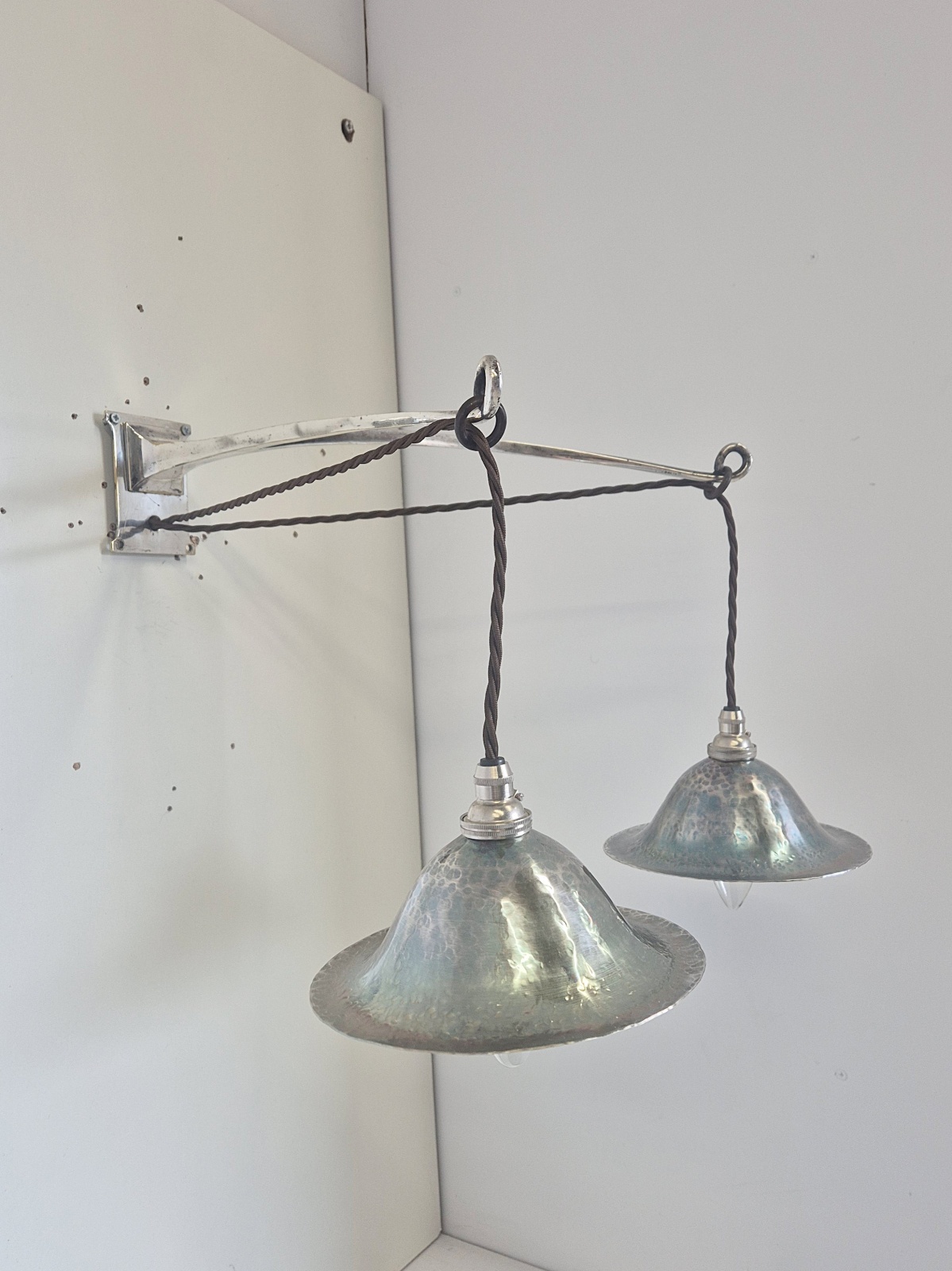 The Birmingham Guild of Handicraft | 4 Arts & Crafts Wall Lights | England c.1900 - Image 3