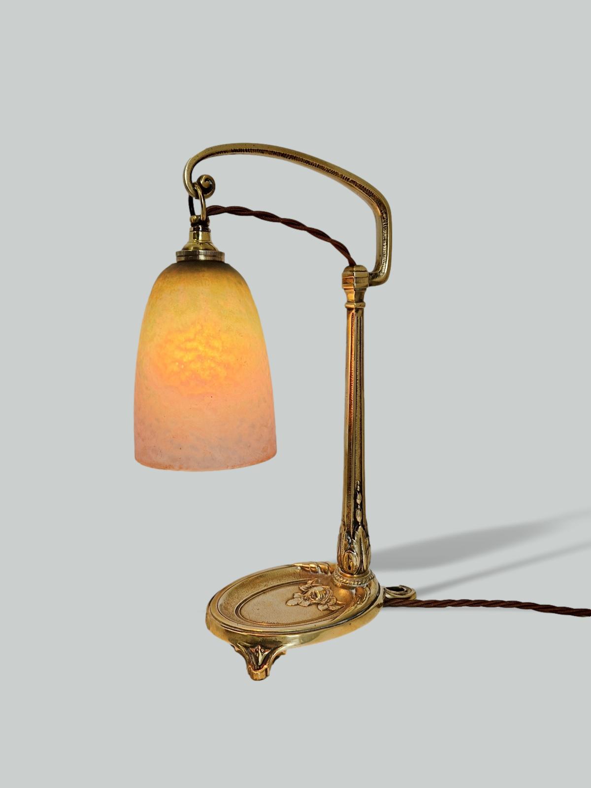 Charles Ranc & Verreries Schneider | 2 Bed-side Table Lamps | France c.1920 | SOLD