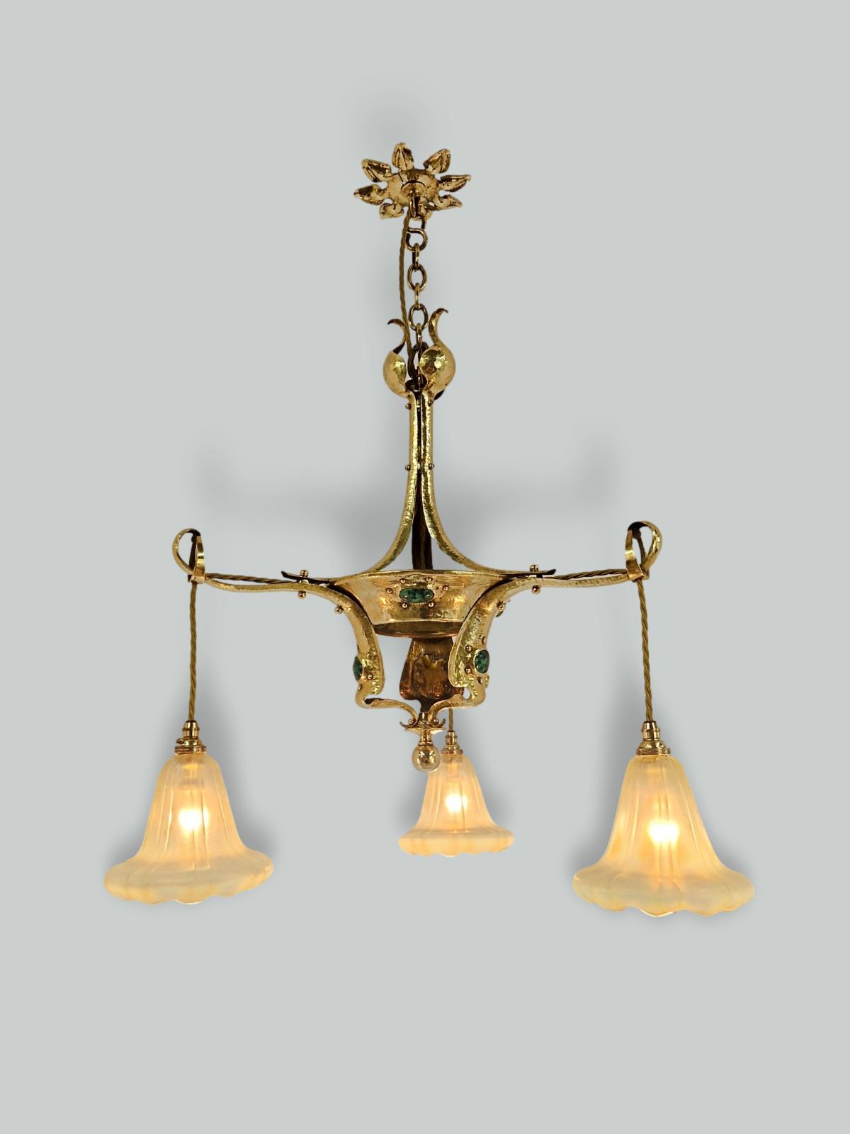 Style of Jesson Birkett & Co. | Arts & Crafts Chandelier | England c.1900 | SOLD