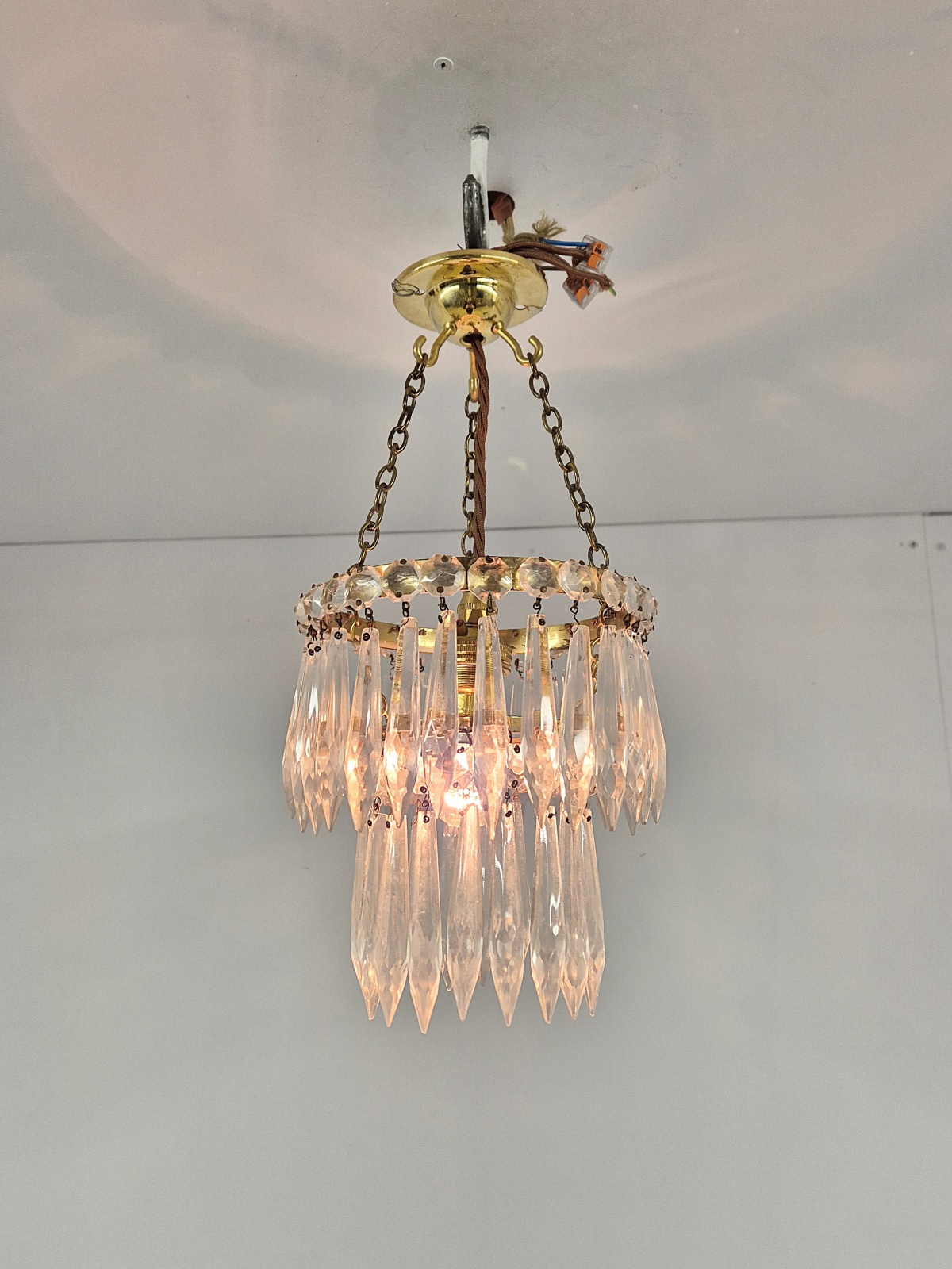 Unsigned | Collection of 3 Small "Waterfall" Lustres | Available To Buy Seperately