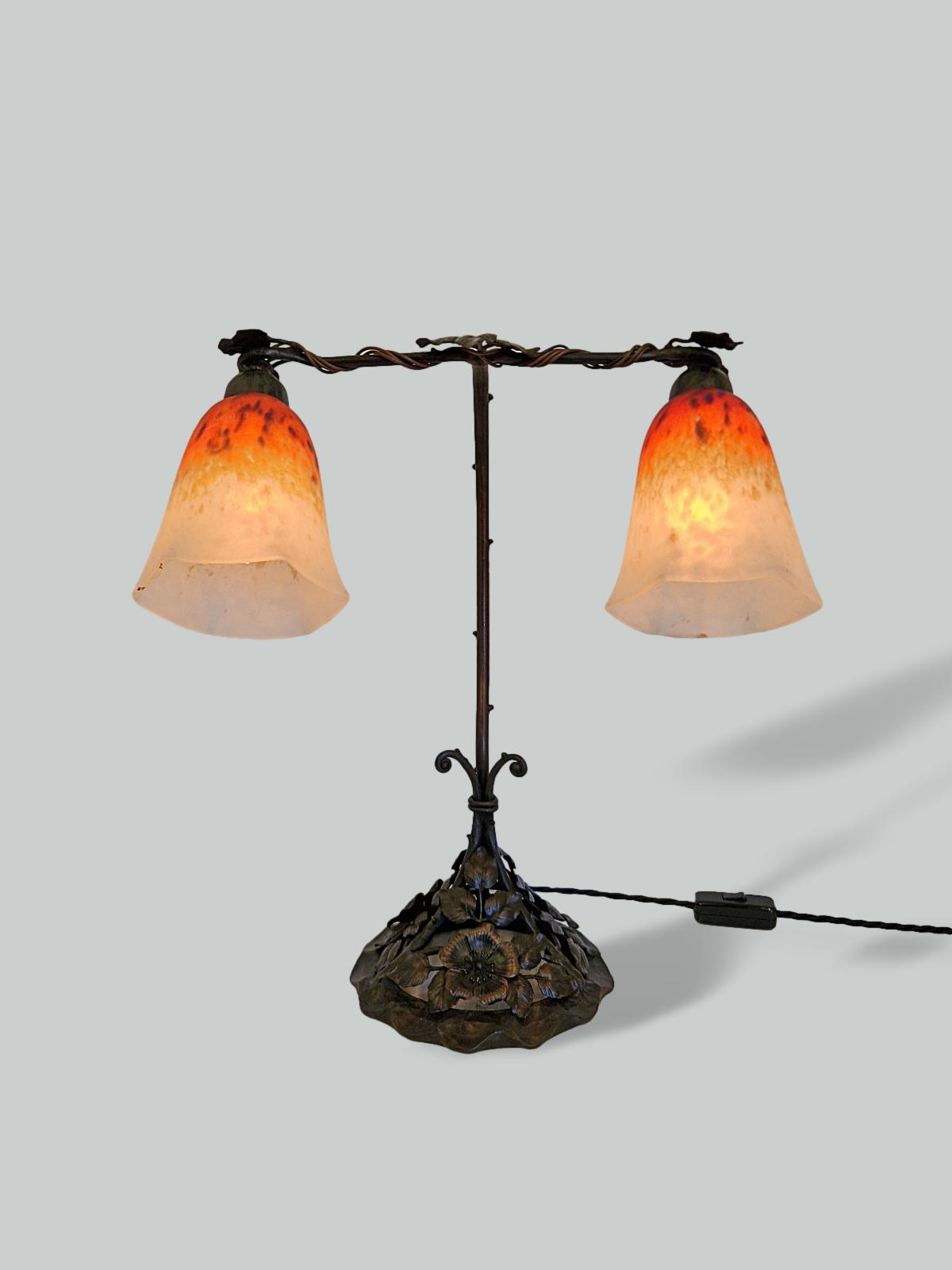 Louis Janin and Charles Schneider | Twin-Arm Desk Lamp | France c.1925