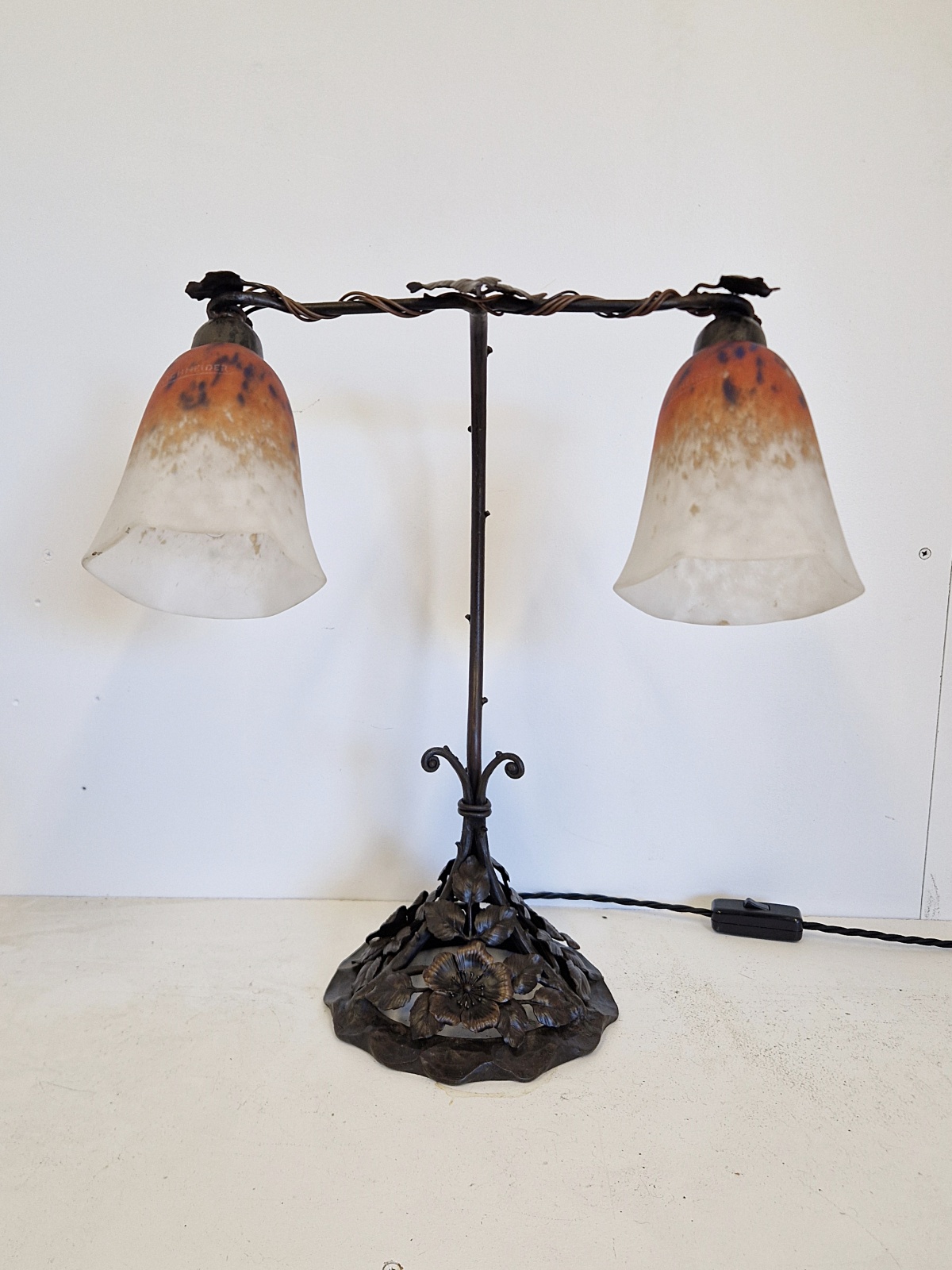 Louis Janin and Charles Schneider | Twin-Arm Desk Lamp | France c.1925 - Image 3