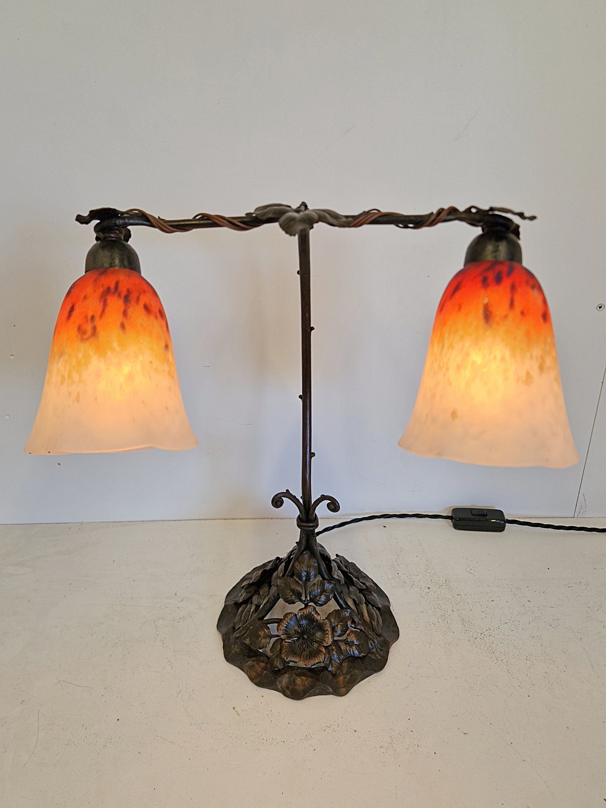 Louis Janin and Charles Schneider | Twin-Arm Desk Lamp | France c.1925 - Image 4