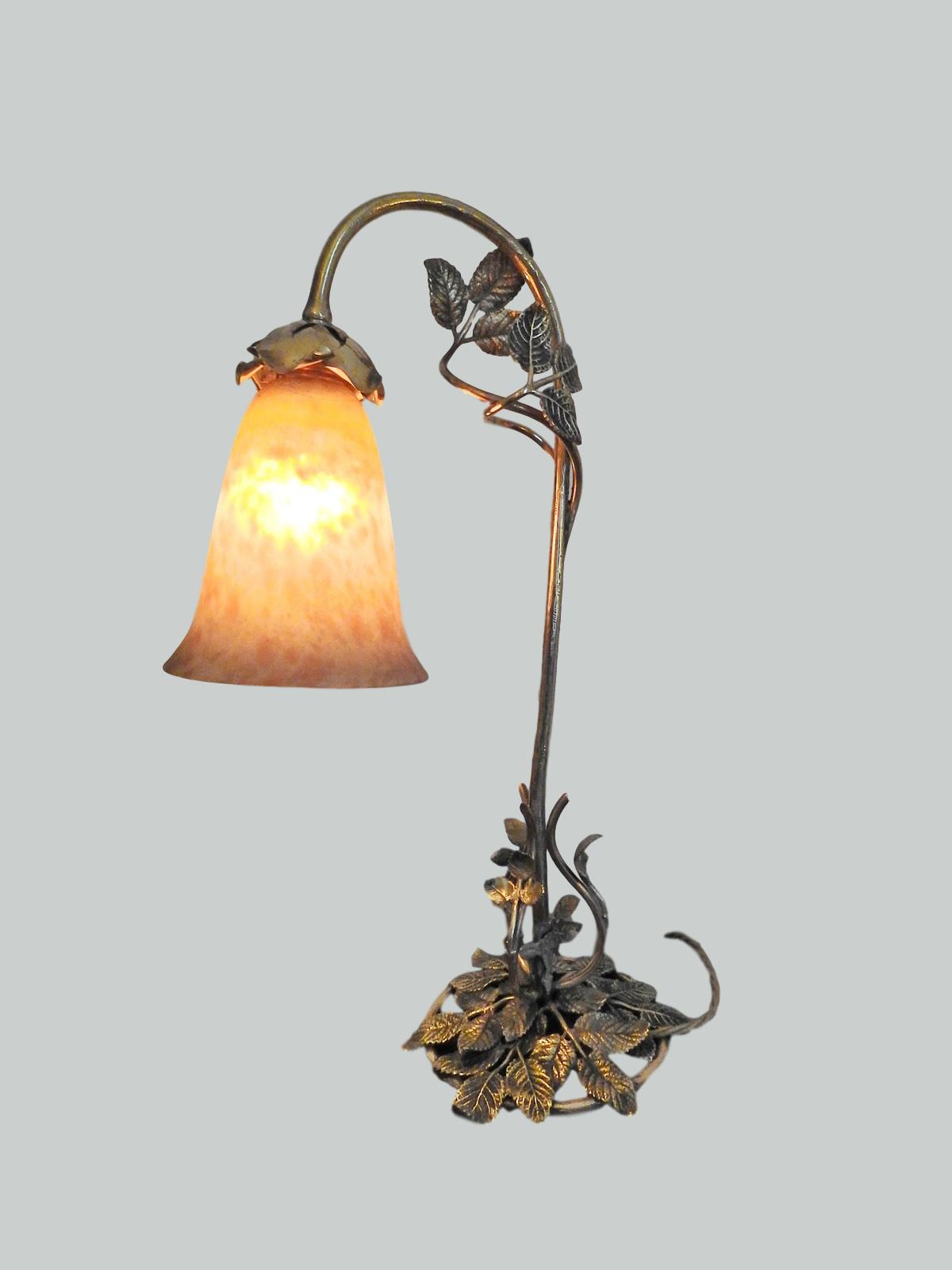Daum Frères, Nancy | A Brass Art Nouveau Table Lamp | France early c.20th | SOLD