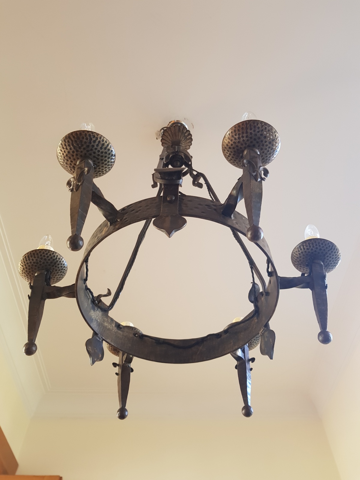 Neo-Gothic Wrought-Iron Candelabra | France 1st half c.20th - Image 3