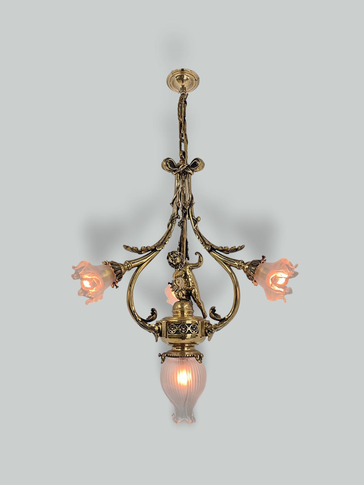 Unsigned | Neoclassical Ceiling Light | France c.1910