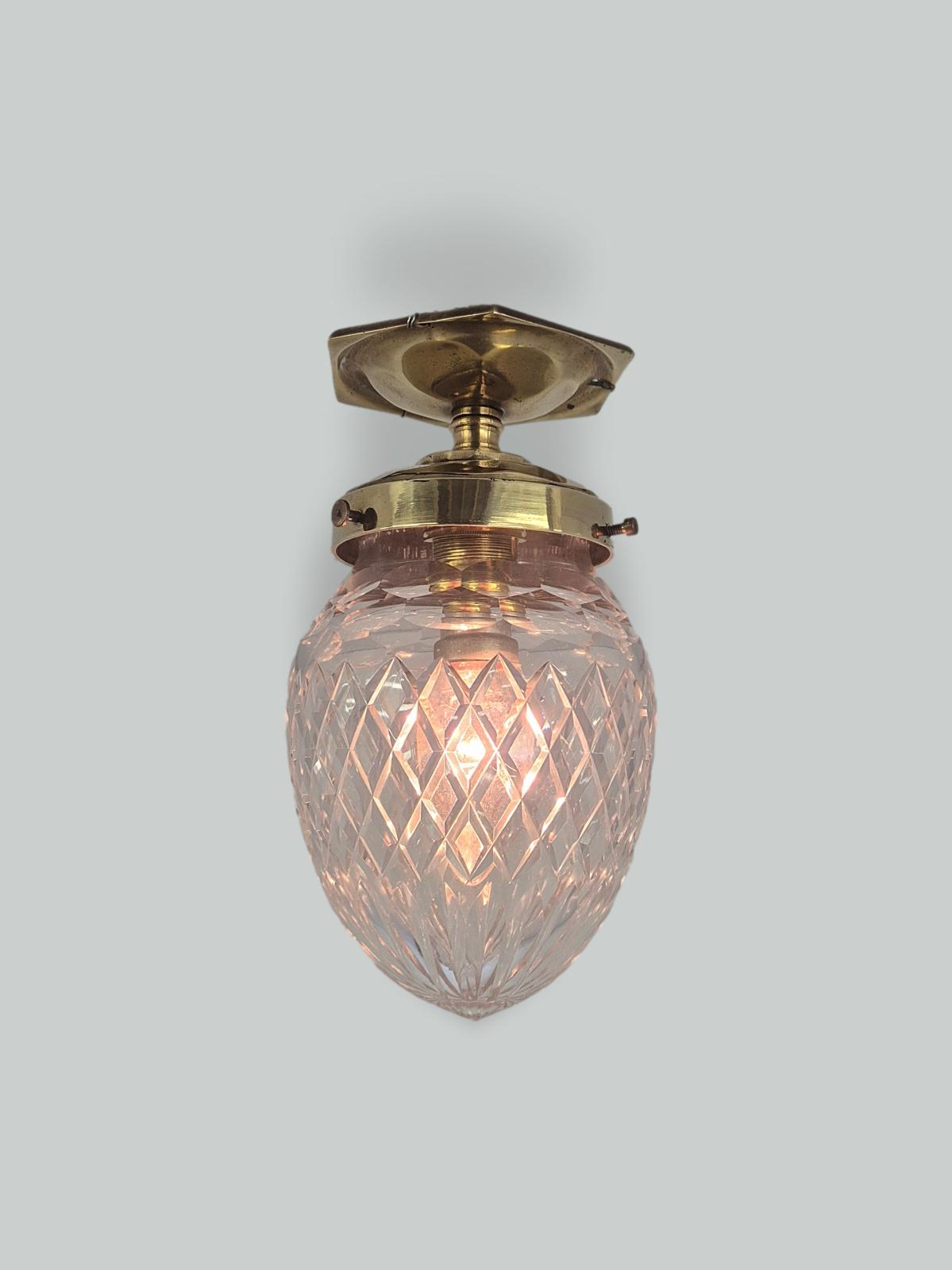 Unsigned | Cut-Glass "Pineapple" Pendant | England c.1905-15