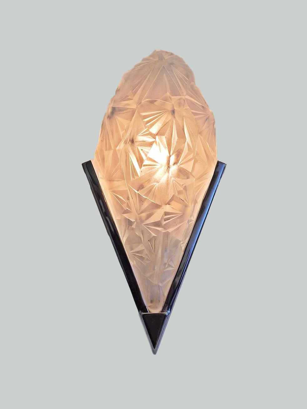 Verrerie D'art Degué | 4 Frosted Glass Wall Lights | France c.1930 | SOLD
