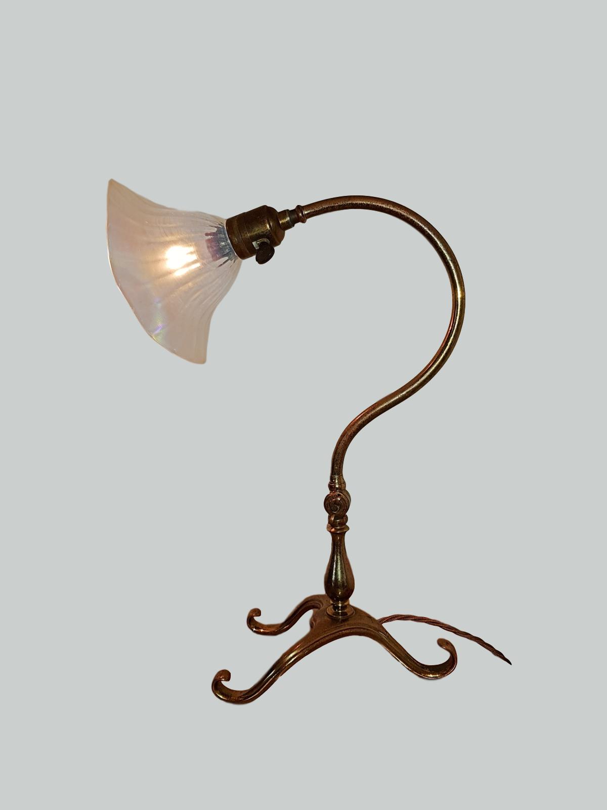 Unsigned | Brass Arts & Crafts Desk Lamp | England c1905