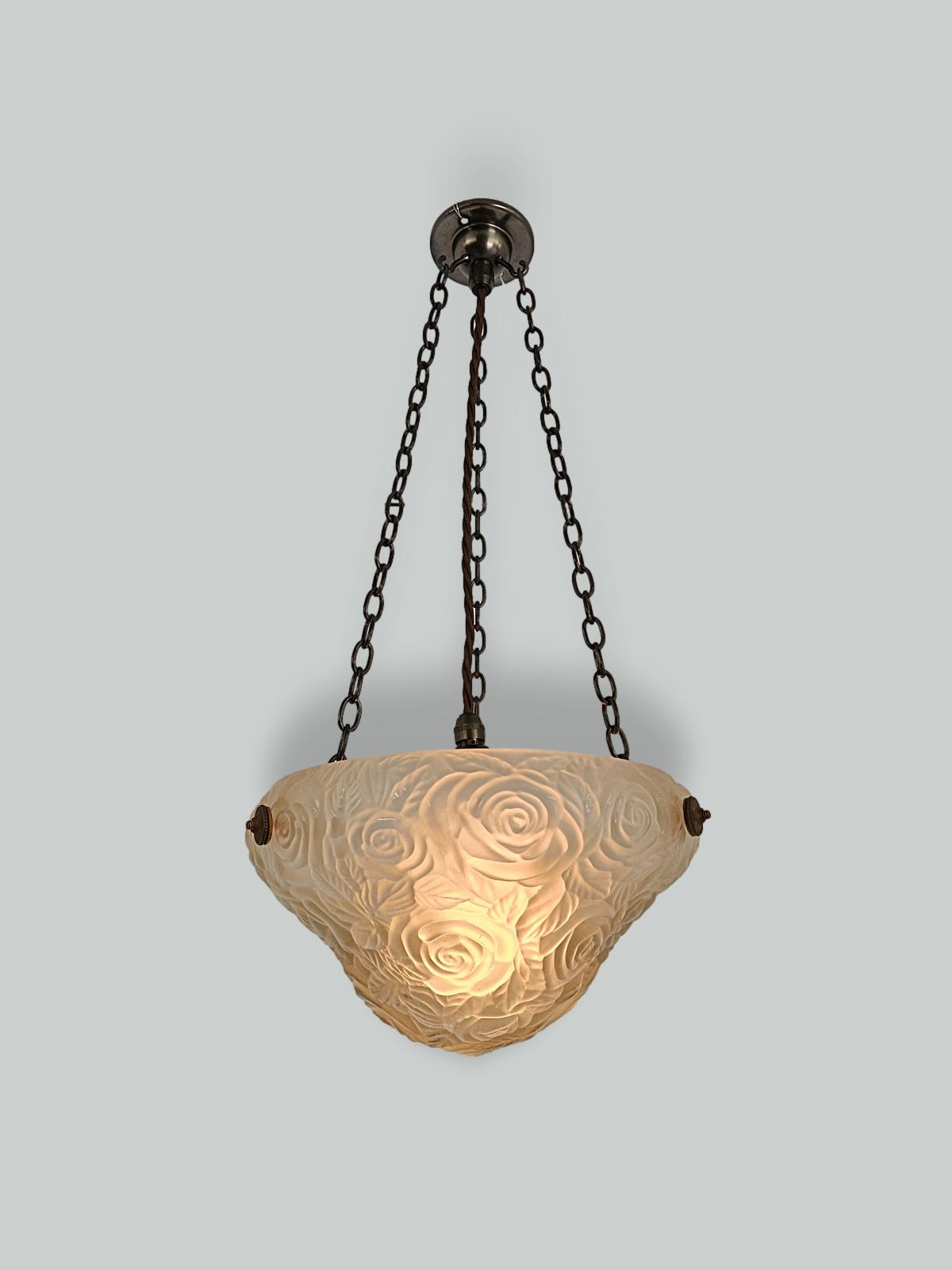 Unsigned | Petite Art Deco Plafonnier | France c.1925