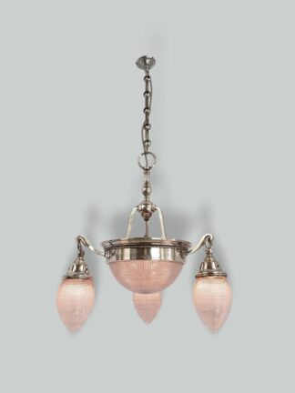 The Holophane Company | Edwardian 3-Branch Ceiling Fitting  | England c.1900-10