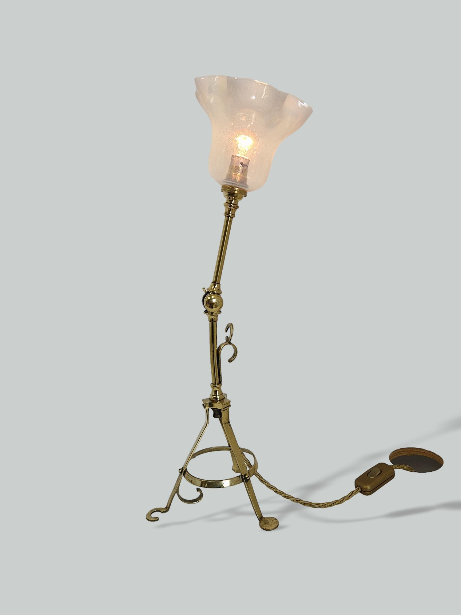 The General Electric Company (G.E.C) | Brass Arts & Crafts Multi-utility Lamp | England c.1905 | SOLD