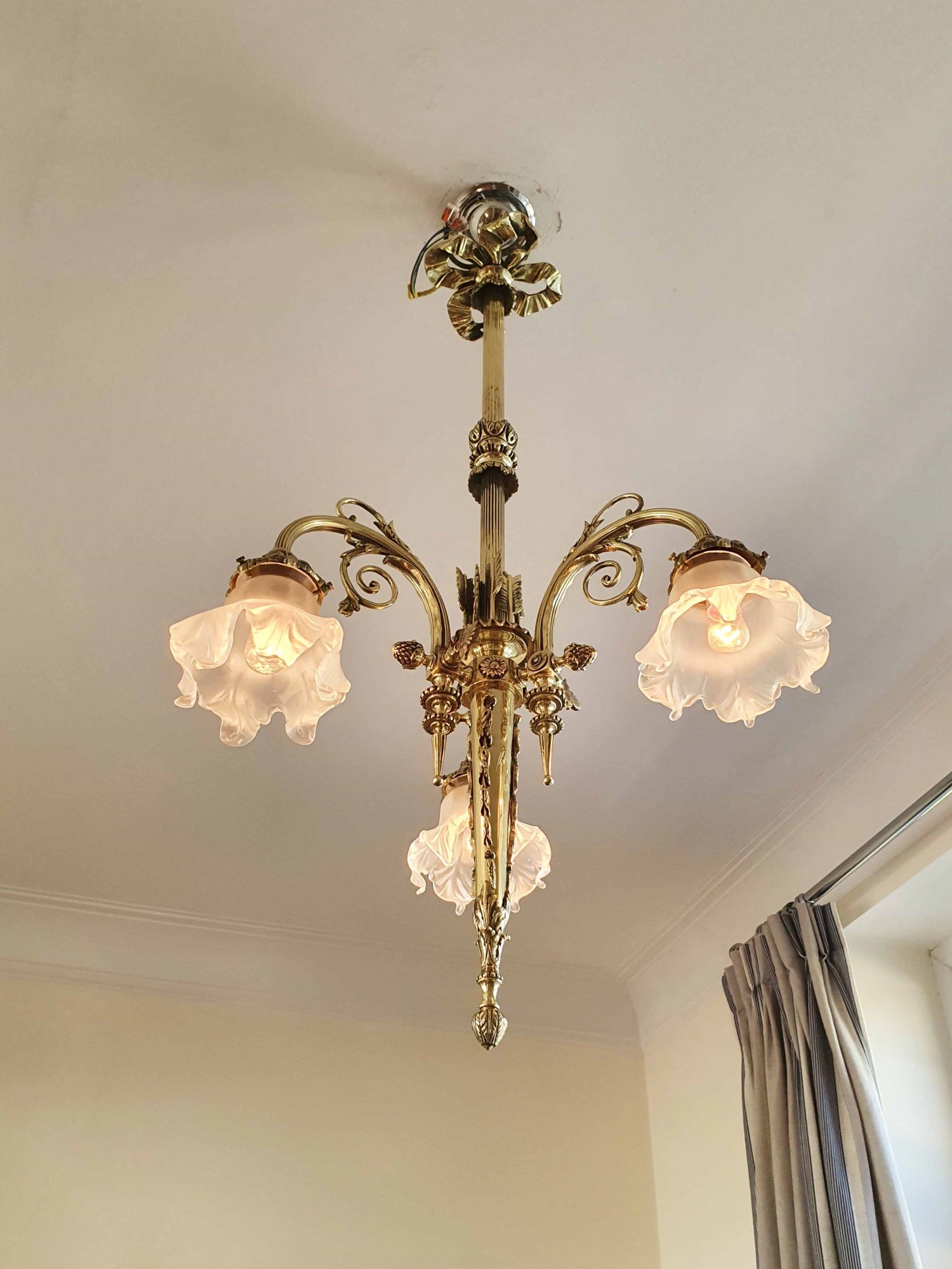 Fonderies de Bronze, Nanterre & Lyon | Neoclassical Electrolier | France Early c.20th - Image 3