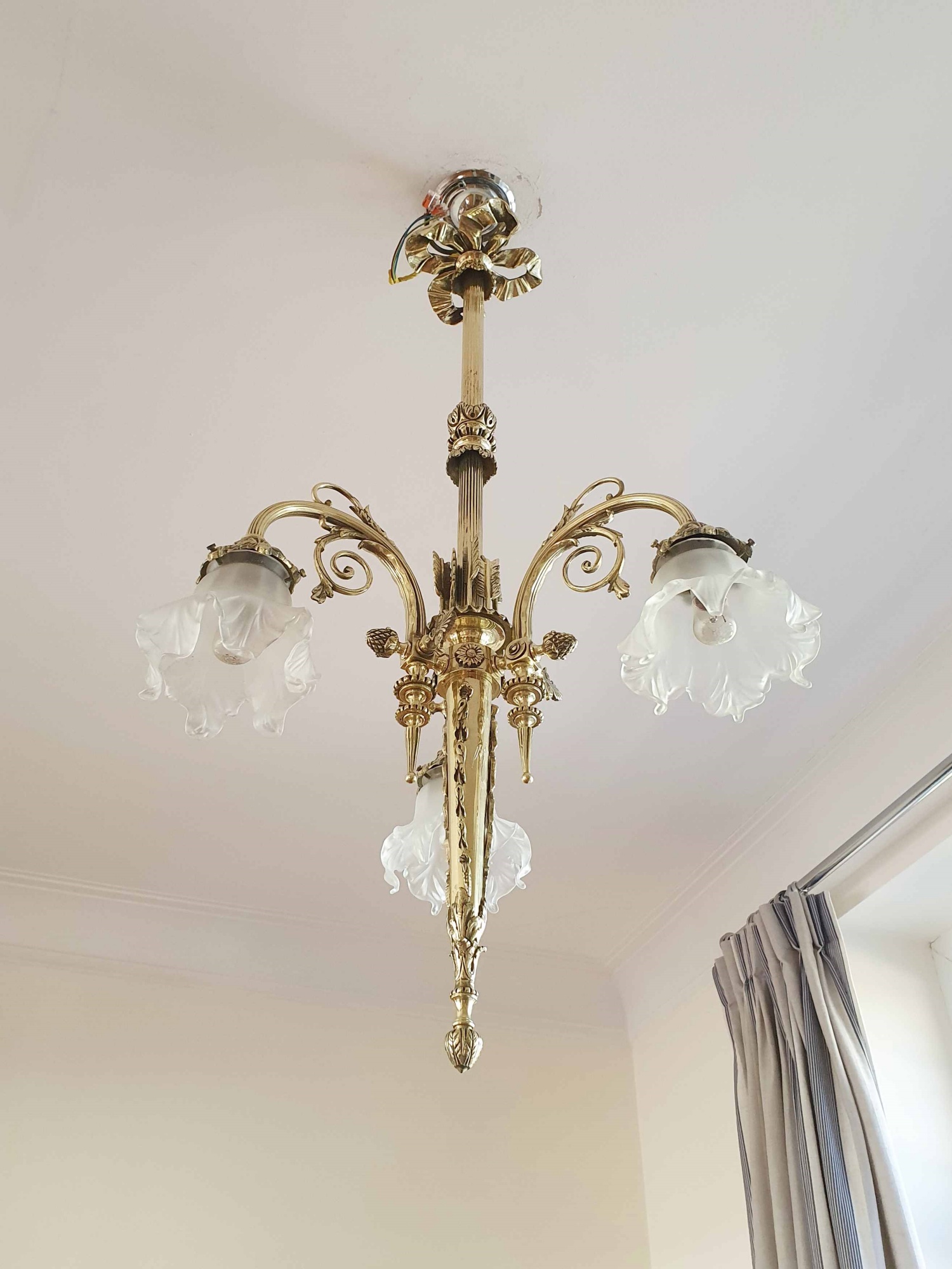 Fonderies de Bronze, Nanterre & Lyon | Neoclassical Electrolier | France Early c.20th - Image 4