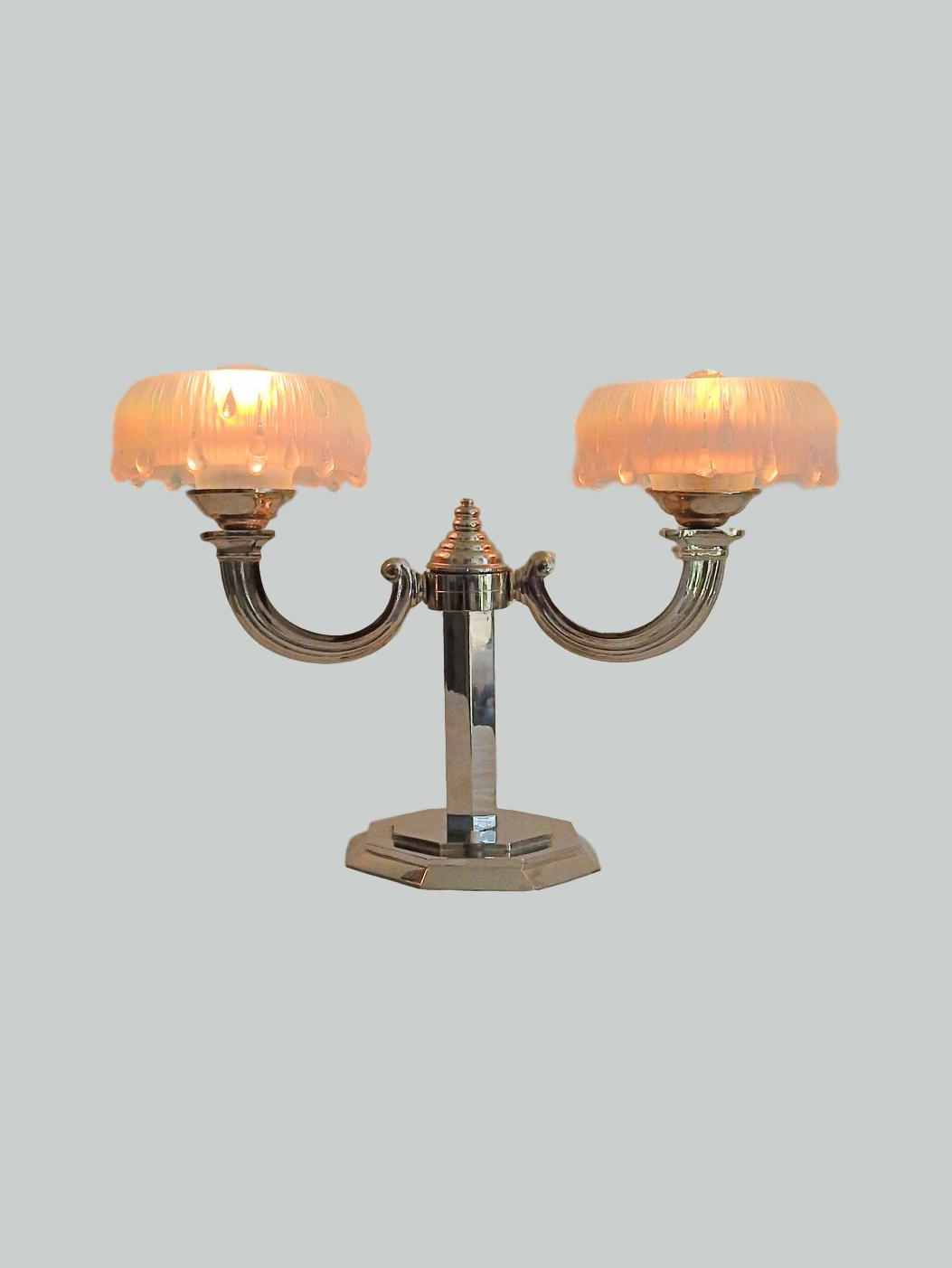 Henri Petitot & Ezan | 2 Art Deco Table Lamps | France c.1930