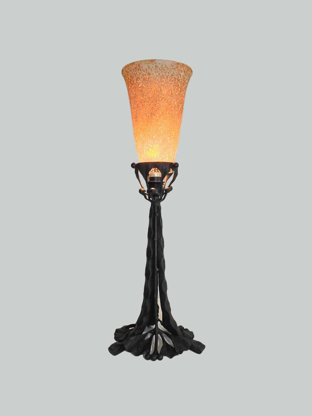 Daum Fréres, Nancy | Pate-de-verre Table Lamp | France c.1925