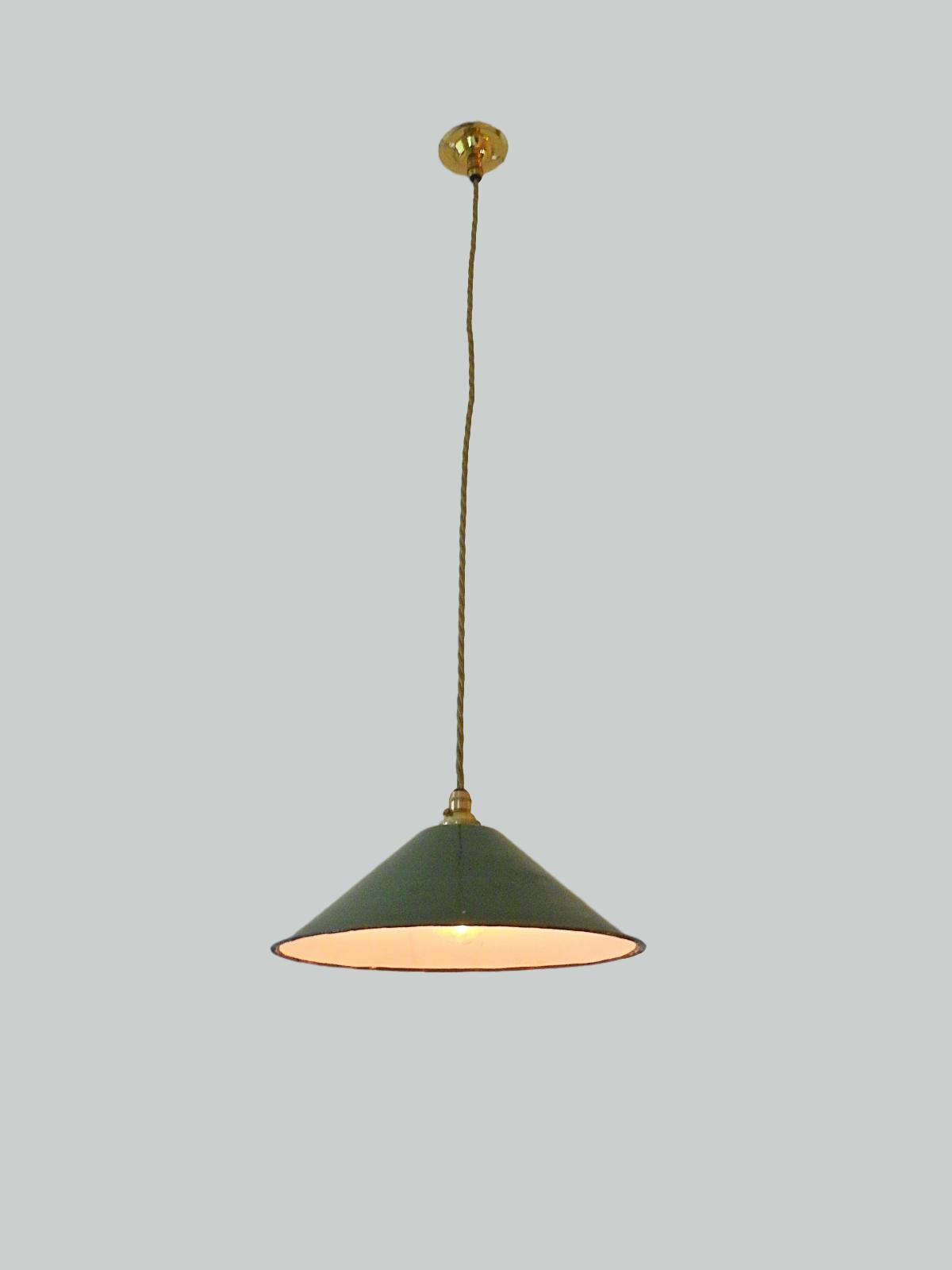 Unsigned | Collection of 4 Industrial Coolie Pendant Shades | Available to Buy Seperately