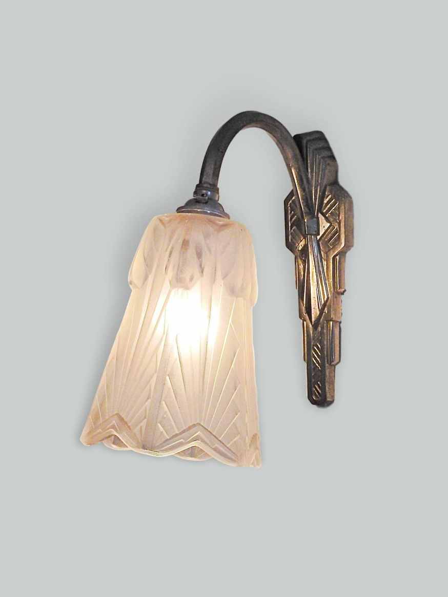 Attributed Hettier et Vincent | 2 Art Deco Wall lights | France c.1925-35 | SOLD