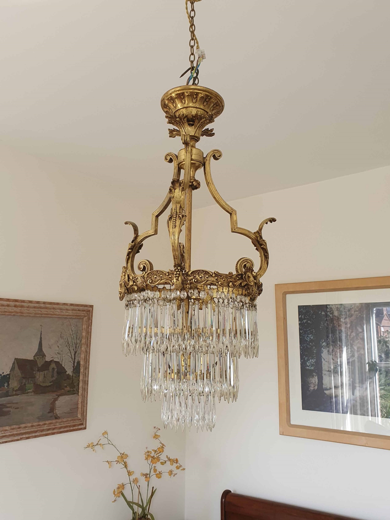 Fonderies de Bronze, Nanterre & Lyon | Gilt-Brass & Glass Chandelier | France early c.20th | SOLD - Image 2