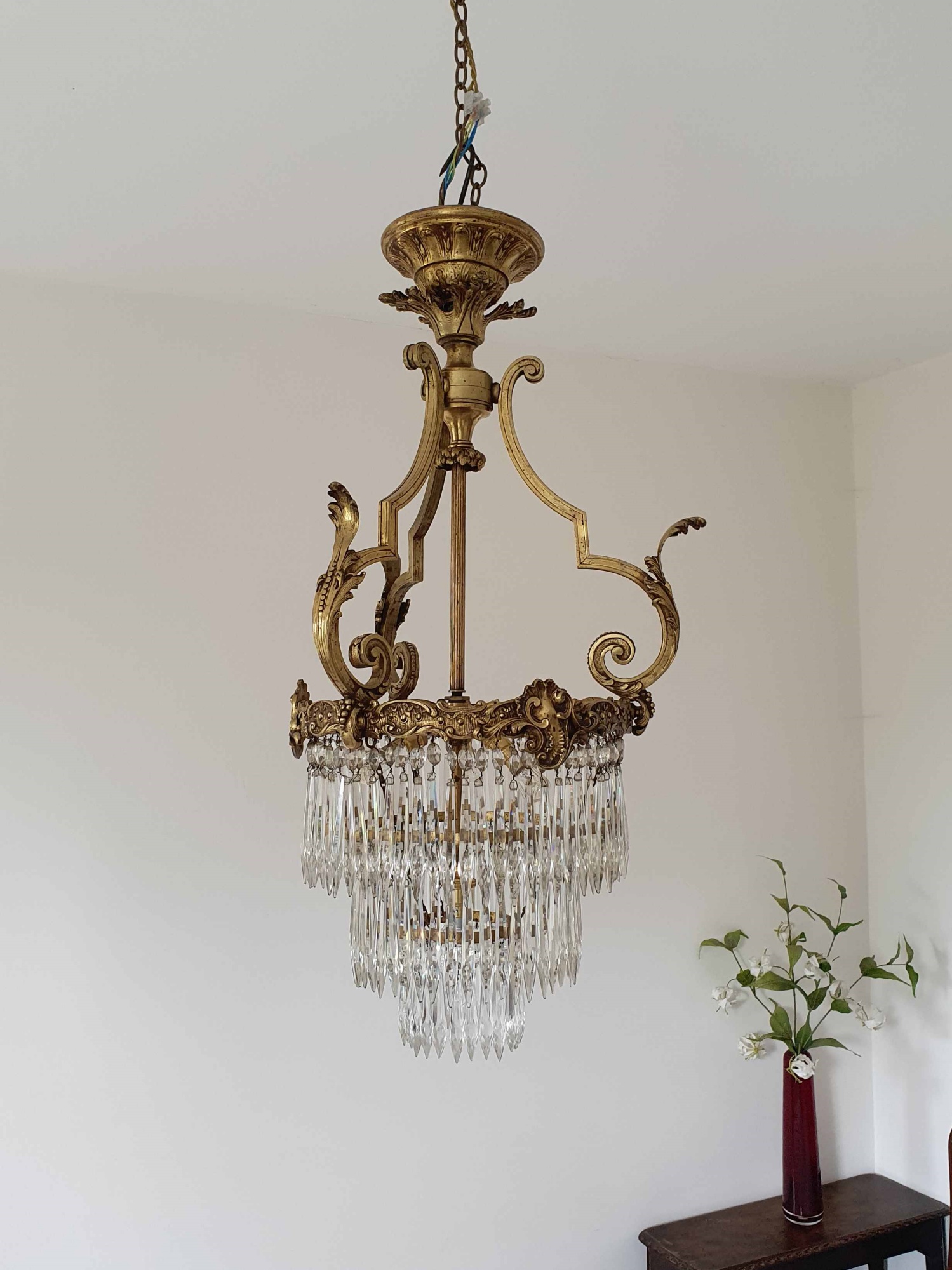 Fonderies de Bronze, Nanterre & Lyon | Gilt-Brass & Glass Chandelier | France early c.20th | SOLD - Image 6